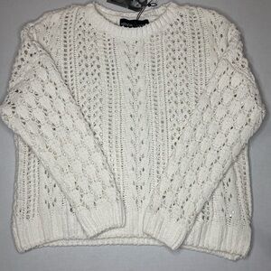 Kendall & Kylie Cream Knit Sweater
